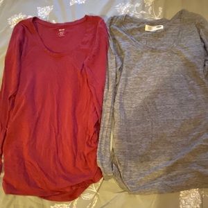 Long sleeve maternity tops